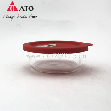 Glass Food Container With Silicone Lid-S